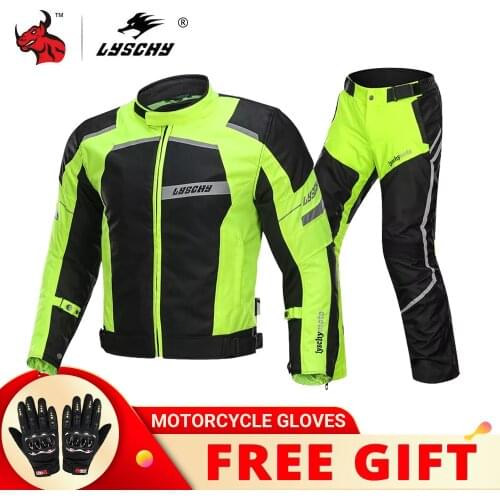 Motorcycle Jacket Man Set Moto Protection Windproof Waterproof Motorbike Riding Moto Jacket + Pants Suit Body Armor for 4 Season