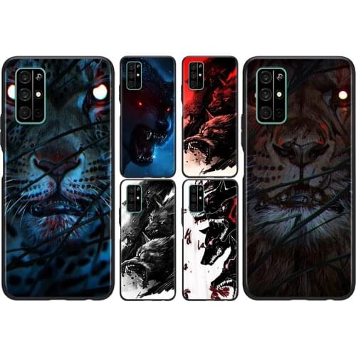 Animal Totem Wolf Lion For Huawei Honor 50 SE V30 View 20 V20 30i 30S 30 20S 20E 20i 20 Lite Pro Plus Soft Phone Case
