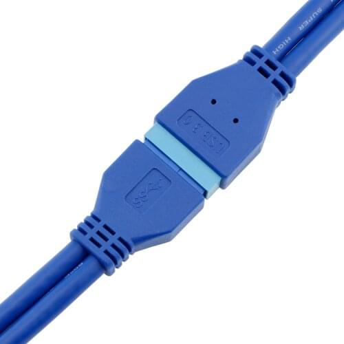 Factory wholesale usb3.0 20pin data cable motherboard transfer chassis front and rear panel cable 0.5 meters