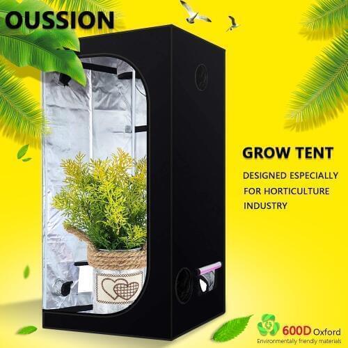 OUSSION Grow Tent 600D Grow box Mylar High-Reflective Indoor Hydroponics Grow Room Greenhouse Plant Lighting Tents