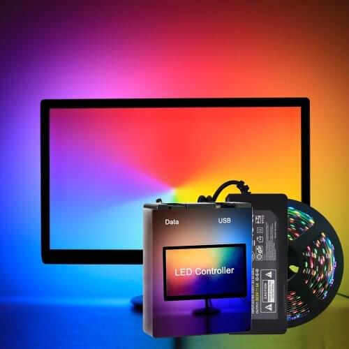 Ambient PC WS2812B 5050 RGB Smart Led Pixel Strip Laptop Computer Dream Screen Synchronize 1M 2M 3M 4M 5M Kit