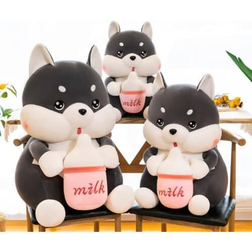 Cartoon Husky Dog Plush Pillow Soft Sleeping Plush Doll Birthday Christmas Gifts for Boys and Girls Plush Toys