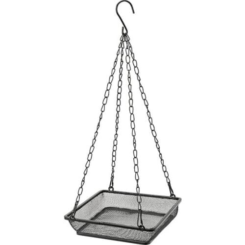 Hanging Bird Feeder Tray, Platform Metal Mesh Seed Tray, Suitable for Bird Feeder, Outdoor Garden Decoration