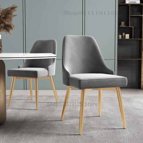 Nordic Iron Dining Chair Family Luxury Modern Simple Restaurant Net Red Comb Makeup Desk Chair Back Swan Chair