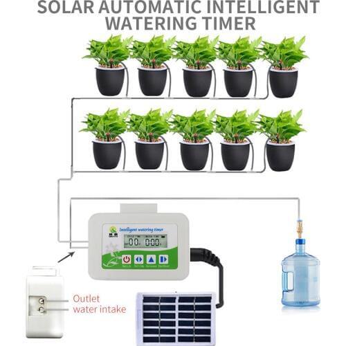 Solar Energy Automatic Water Irrigation Garden Watering Device Intelligent lant Drip Irrigation Water Pump Timer System