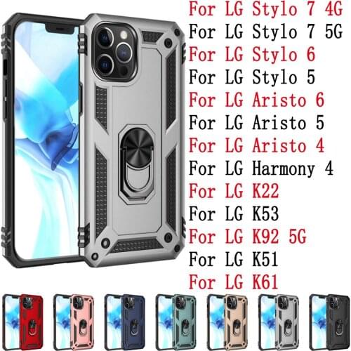 Sunjolly For LG Stylo 7 4G 5G 6 5 Aristo 6 5 4 Harmony 4 K22 K53 K92 5G K51 K61 Case Cover coque Bracket