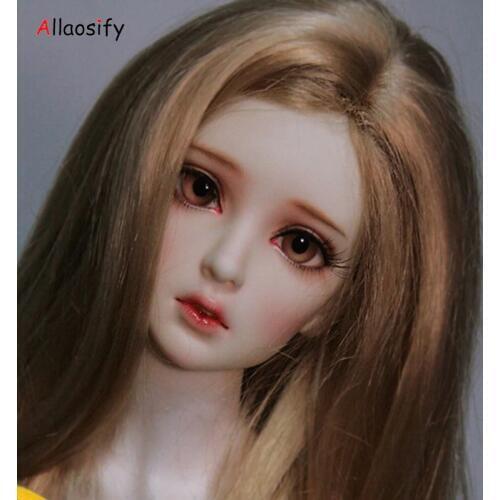Allaosify 1 PCs Doll Hair Bjd1 / 3 Bjd Wig 60 cm High Temperature Silk Wig BJD Hair