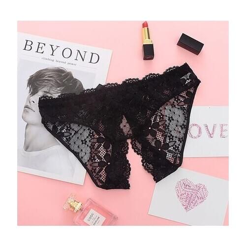 Women Sexy Opening Crotch Panties Lace Open Spandex Thongs For Sex Plus Size Female Underpants Sex Briefs Секс Игрушки Для Двоих