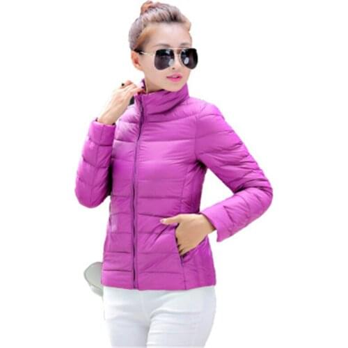 Big Size Winter Women Down Coat Slim Women Winter Fenale Jacket Portable Windproof Coat Ultra Light White Duck Down Jacket D831