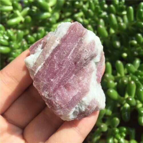1Pcs Natural Pink Tourmaline Crystal Mineral Association Rough Stone Specimen Crystal Rock Stones Rare Original