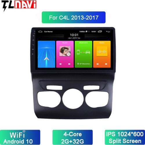 10.1 inch Touch screen Android 10 GPS Navigation System Wifi Bluetooth Car Radio For 2013 2014 2015 2016Citroen C4 C4L