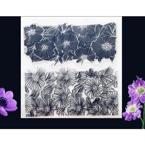 14*14CM Pansy field Transparent Seal Clear Stamps Silicone Seal Roller Stamps DIY Scrapbook Album / Card Production Easter