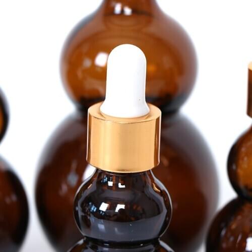 2Pcs 10ml Dark Brown Gourd Essential Oil Bottling High-grade Essential Oil Bottling