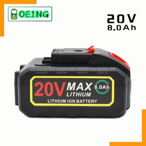 2021 NEW Li-ion 20V 8000mAh lithium battery for Day Cordless Wrench power tool Electric drill Fast Charging factory outlet