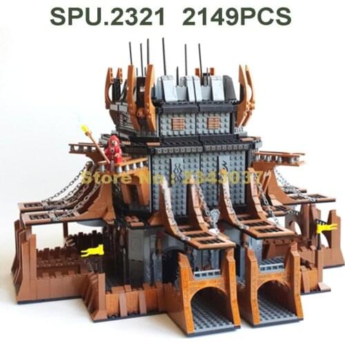 27114 2149pcs Magic Ancient Castle Octagon Tower Building Block 12 Dolls Toy