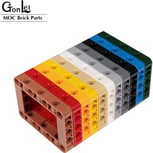 50Pcs/lot High-Tech MOC Brick Parts 5x7 Arm ring / ring beam block brick Toys Compatible with 64179 Parts Particles Toy