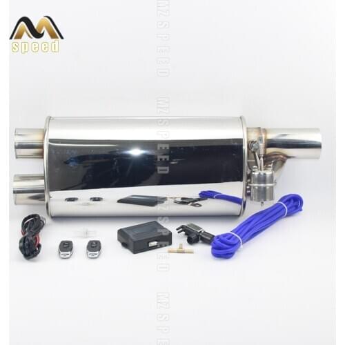 Car accessories Exhaust pipe valve muffler Remote control vacuum exhaust system One to two stainless steel exhaust pipe