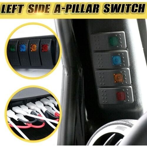 Car A-Pillar Switch Pod Panel Left Side Rocker for Jeep Wrangler JK 2007-2017