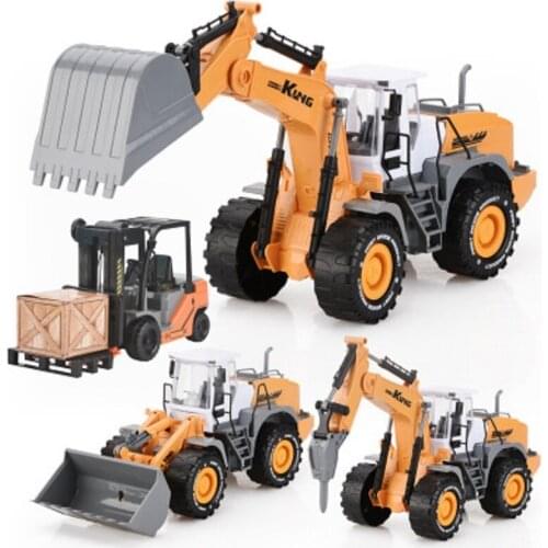 Large inertia engineering vehicle excavator bulldozer toy car model can be raised and lowered anti-fall engineering vehicle boys