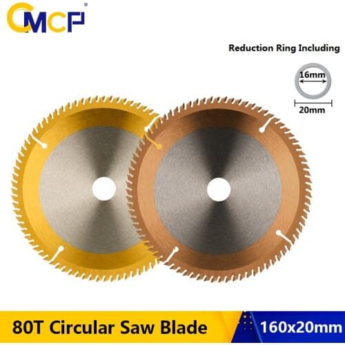 CMCP 160x20mm Circular Saw Blade 80T Carbide Tipped Cutting Blade For Power Tool Wood Cutting Disc Saw Blade