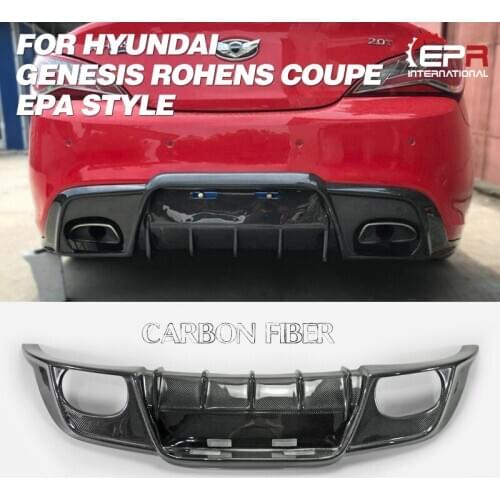 For Genesis Rohens Coupe EPA Style FRP Glass Fiber Rear Diffuser Body Kit Tuning Tirm For Rohens Racing Carbon Rear Diffuser Lip