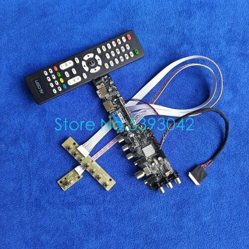 For LP156WH3 (TL)(L1)/(TL)(L2)/(TL)(L3)/(TL)(M1)/(TL)(Q1) USB+AV 40-Pin 1366*768 DVB-T panel LVDS 3663 controller board kit
