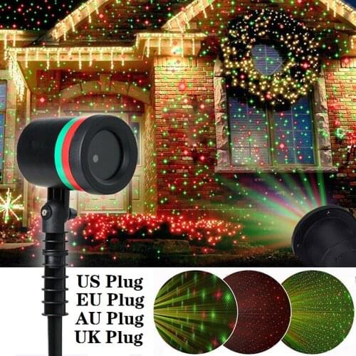 Moving Full Sky Star Laser Projector Landscape Lighting Red&Green Christmas Party LED Stage Light Outdoor Garden Lawn Laser Lamp