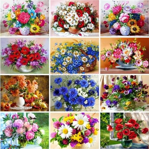 EverShine 5D DIY Full Square Diamond Painting Flowers Cross Stitch Sale Diamond Embroidery Rhinestones Art Home Decoration