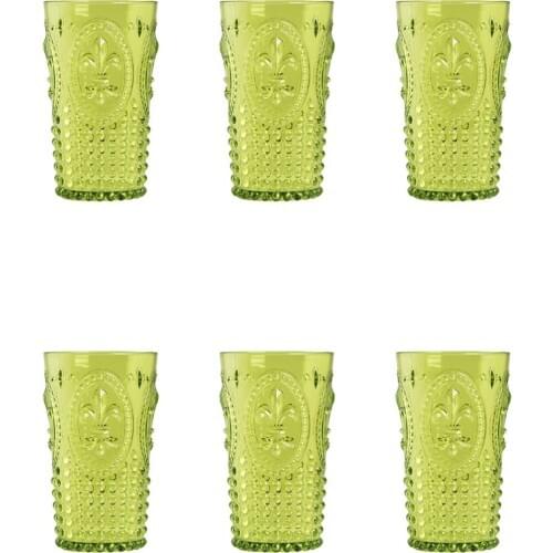 EWs Acrylic Green Long Cup 3 Cup + 3 Cup Gift