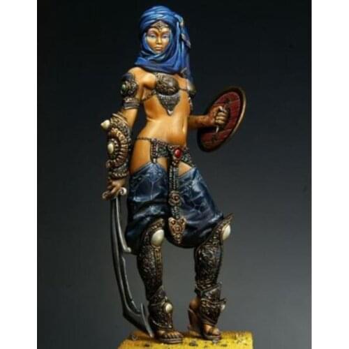 New Unassembled 1/24 75mm ancient woman warrior with sword Resin Figure Unpainted Model Kit