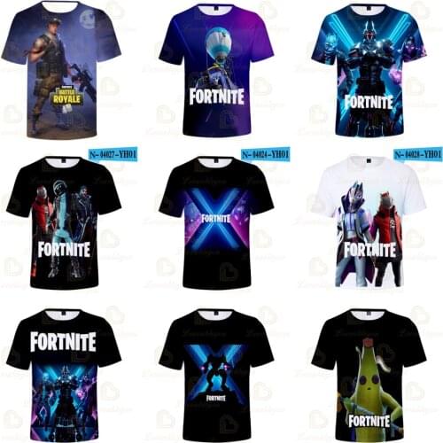 Men and Women NEW Fortnite Kids Hero Tops 2021 Boys Girls Crow Shoot Game 3D Print T-shirt Tshirt Harajuku Clothing