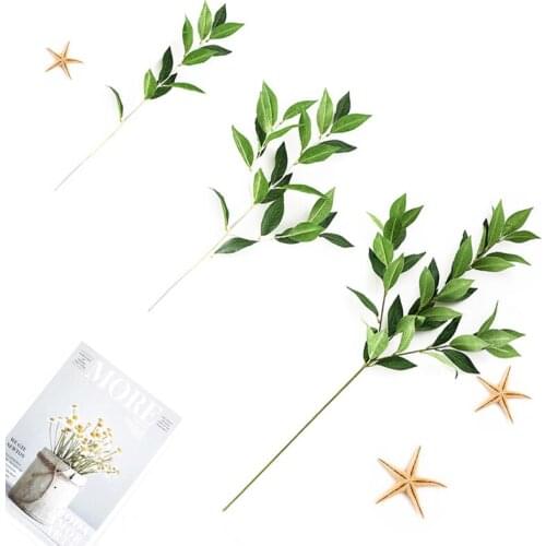 Simulation leaves tea tree false leaves plastic decorative leaves wedding dress up indoor photography props Nordic wind