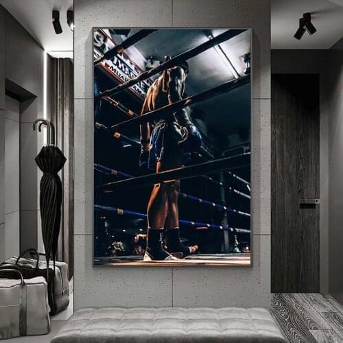 Sports Fighting Canvas Painting Modern Art Prints and Posters Cuadros Wall Art Pictures for Living Room Home Decoration Unframed
