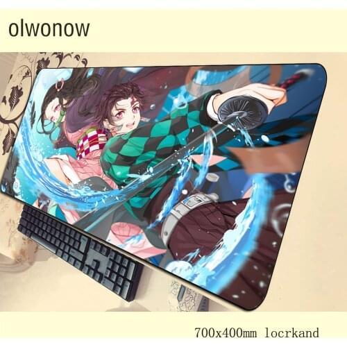 Kimetsu no Yaiba mouse pad New arrival Computer mat 70x40cm gaming mousepad large 3d padmouse keyboard games pc gamer desk