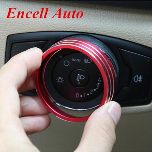 Car stainless steel headlight switch cover headlights stickers for Ford focus 3 4 KUGA escape 2012 2013 2014 2015 accessories