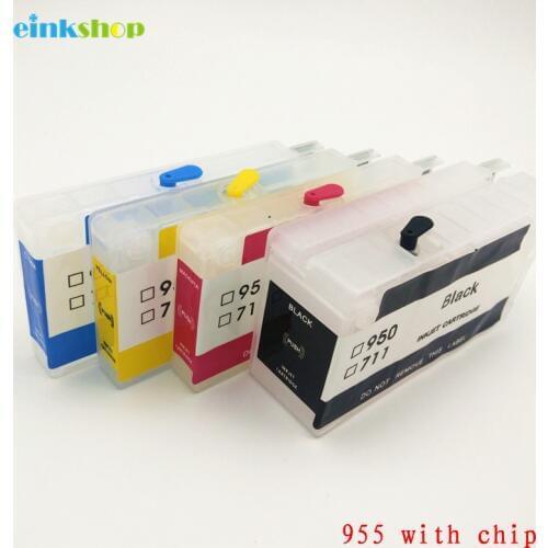 Vilaxh 955 Refillable Ink Cartridge With Chip Replacement For HP 955 xl Officejet Pro 8216 8710 8720 8210 8702 8218 8715 8716
