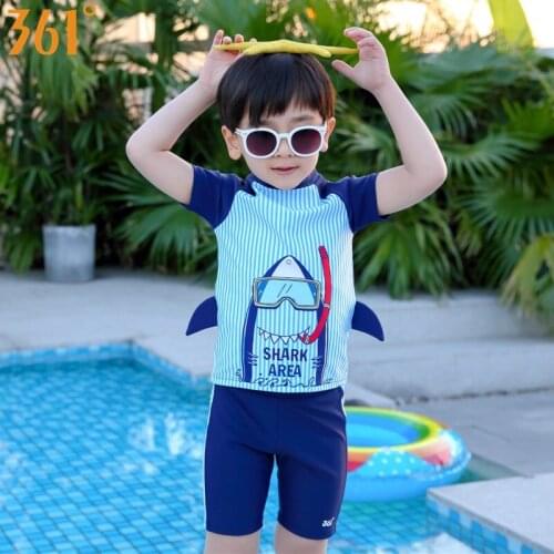 361 Kids Swimwear Character Shark Swim Suit Two Pieces Swimming Suit for Boys & Girls Children Bathing Suit Pink Blue Tankini