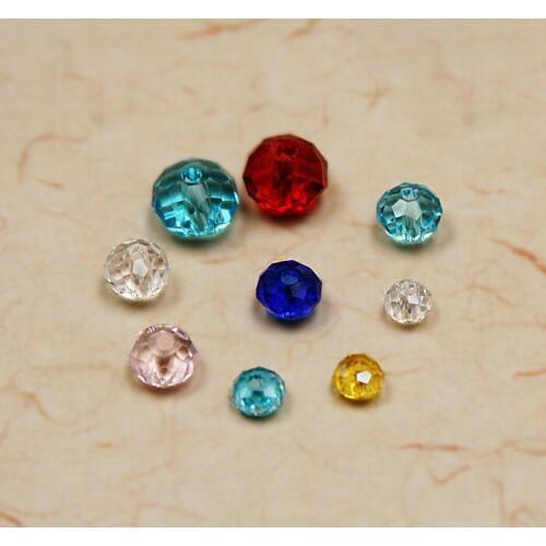 3*4mm New Arrival Hot loose strand bicone Mixed Faceted Rondelle Glass Crystal Beads spacer Bracelet jewelry making(PS-BBA003)