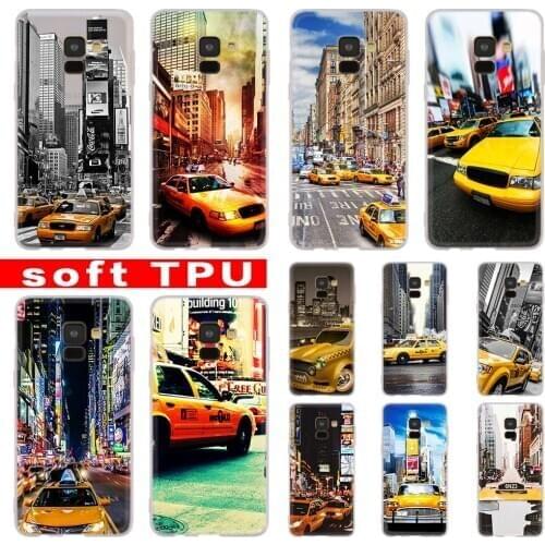 New York City Times Square Taxi For Samsung Galaxy A10/A30/A40/A50/A70 A9 A8 A6 a7 2018 A3 A5 2017 2016 TPU Case Cover Soft