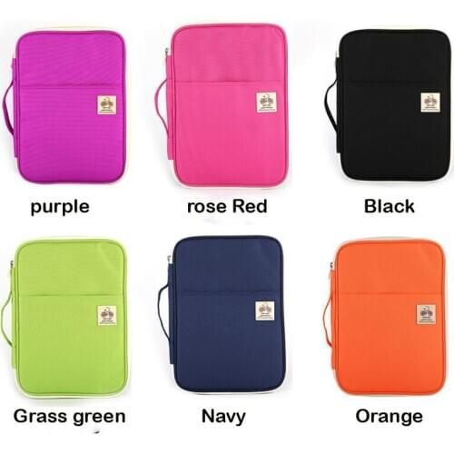 Whoelsale 5pcs* Multifunctional A4 Document Storage Bag Case Portable Waterproof Oxford Cloth Zipper File Bag