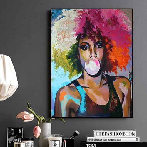 Nordic Style Canvas Painting Prints Bubble Girl Home Decoration Wall Artwork Watercolor Creative For Living Room Modular Poster