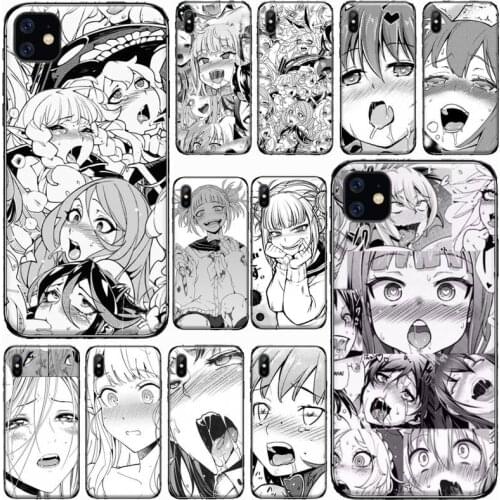 Anime girl cartoon japan cute face Phone Cases for iPhone 11 12 pro XS MAX 8 7 6 6S Plus X 5S SE 2020 XR Soft Silicone Cover