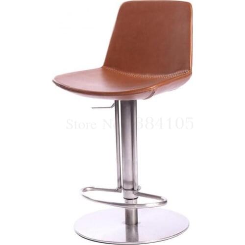 Lift Bar Chair Back Stainless Steel Revolving Bar Chair Dining Room Chair High Stool Dining Chair Simple Modern High Stool