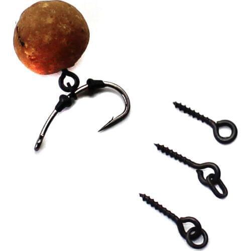 20PCS Carp Fishing Bait Pop Up Boilies Screw Metal Boilies Spike Tool Accessories for Carp Fishing D Rig Ronnie Rig