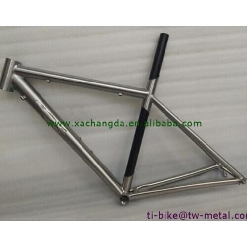 Titanium carbon mixed road bike frame, xacd titanium bike frame with a carbon seat tube, cheap titanium mixed carbon frame