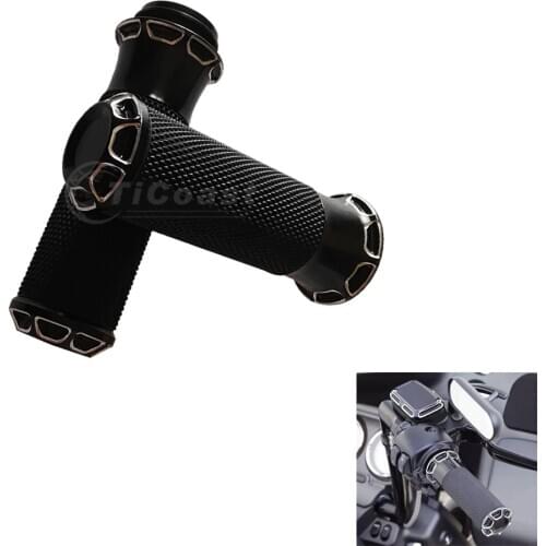 Motorcycle 1" 25mm Handlebar Electronic Throttle Hand Grips For Harley Touring Road King Street Glide Breakout Fat Boy Softail
