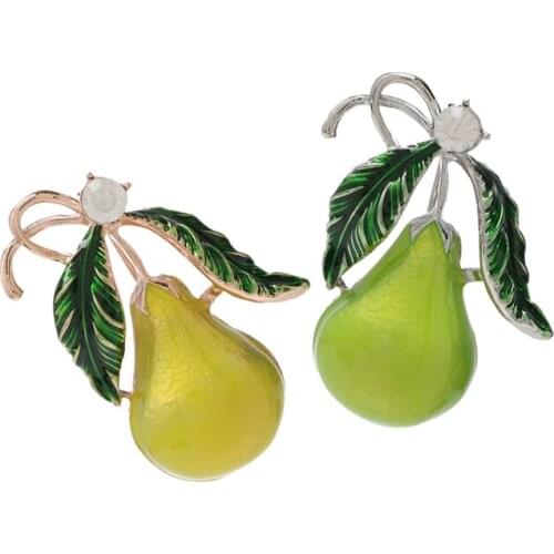 SHARPPIN Alloy Fruit Coat Brooch Pin Enamel Green Suit Brooches Spring Jewelry Gifts