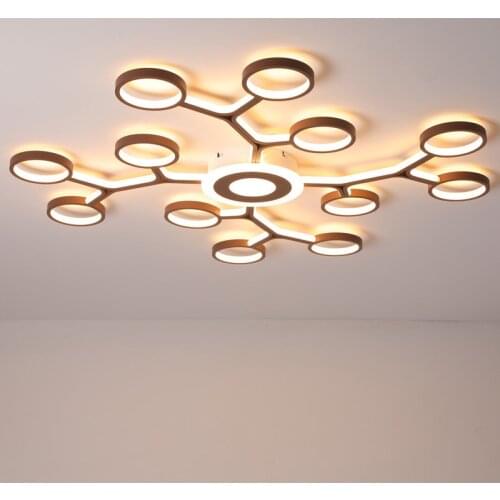 Nordic LED Ceiling Lights living Room Bedroom Restaurant Study Room Remote Control Dimming Aluminum Body Ceiling Lamp Fixture