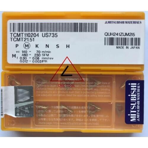 TCMT 110204 US735 10pcs original Mitsubishi turning insert DIAEDGE