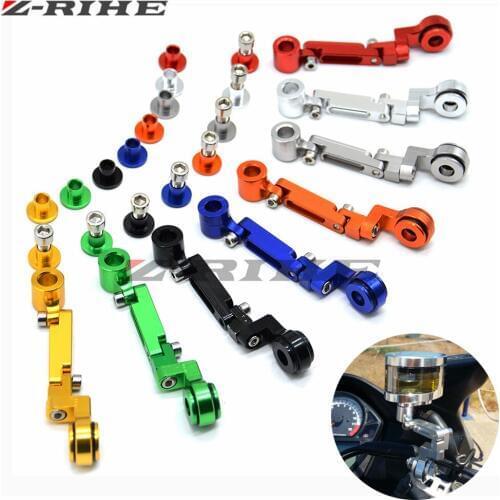 CNC Universal motorcycle Brake clutch pump fluid RESERVOIR tank bracket For honda GSXR 600 750 R3 R6 ZX6R Z750 z750s yzf r125 r3